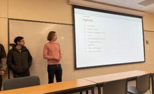 Our PSU capstone team presenting their solution for simulating OCPP connected chargers